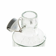 Flasche DKD Home Decor Kristall Grau Durchsichtig Edelstahl (9 x 9 x 28.3 cm) (1 L)