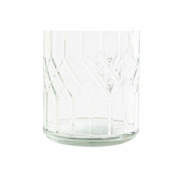 Flasche DKD Home Decor Kristall Grau Durchsichtig Edelstahl (9 x 9 x 28.3 cm) (1 L)