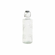 Flasche DKD Home Decor Kristall Grau Durchsichtig Edelstahl (9 x 9 x 28.3 cm) (1 L)