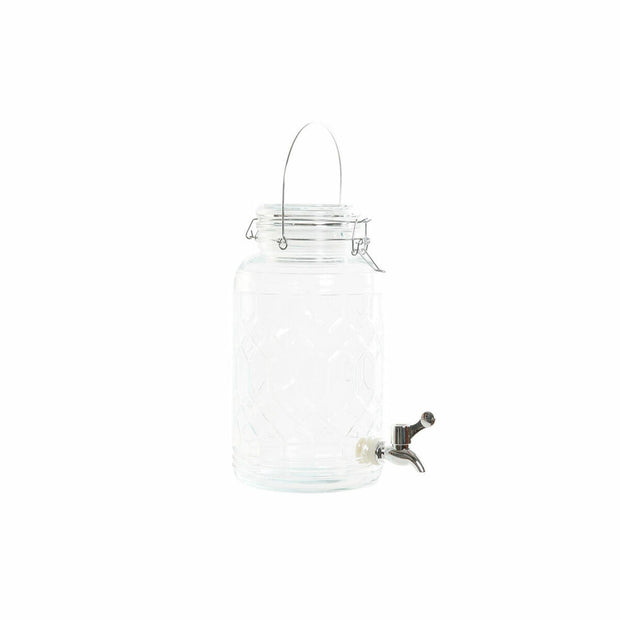 Wasserspender DKD Home Decor Kristall Durchsichtig Eisen (15.8 x 15.8 x 29 cm) (3,6 L)