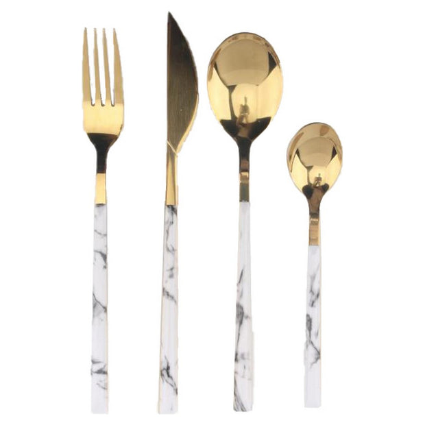 Besteckset DKD Home Decor Marmor (16 pcs)