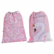 Backpack with Strings DKD Home Decor Polyester White Light Pink (2 pcs) (30 x 5 x 40 cm)
