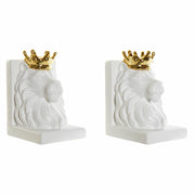 Bookend DKD Home Decor Lion (13 x 11.3 x 17.8 cm) (2 pcs)