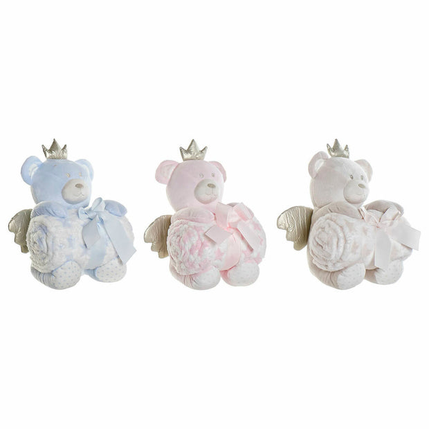 Gift Set for Babies DKD Home Decor Beige Blue Pink Polyester (3 pcs)