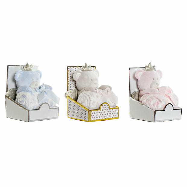 Gift Set for Babies DKD Home Decor Beige Blue Pink Polyester (3 pcs)