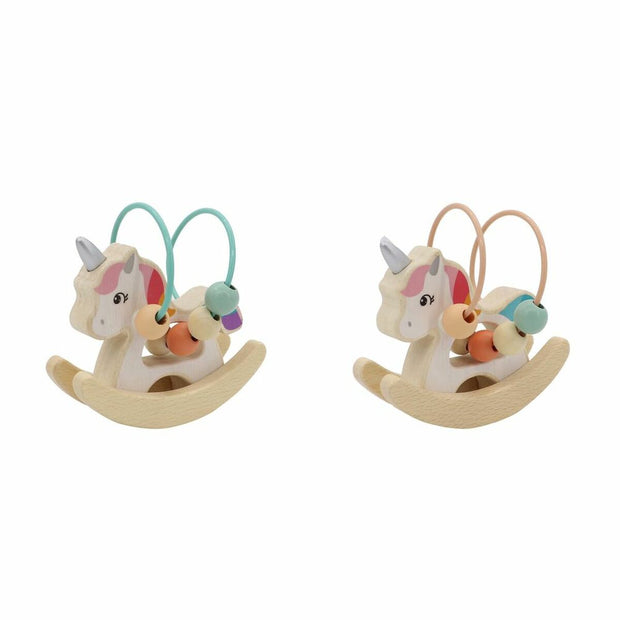 Unicorn DKD Home Decor Wood (12.5 x 8 x 11 cm) (2 pcs)