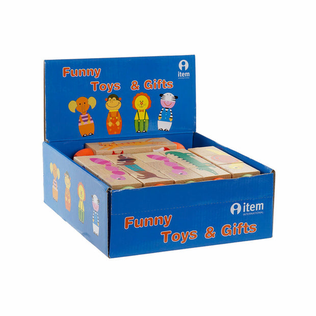 Puzzle DKD Home Decor Wood (16 x 4 x 4 cm) (2 pcs)