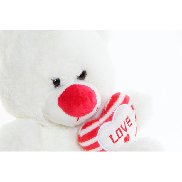 Fluffy toy DKD Home Decor Red Polyester White (15 x 15 x 20 cm)