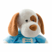 Fluffy toy DKD Home Decor Blue Pink Polyester Dog (2 pcs) (20 x 20 x 30 cm)