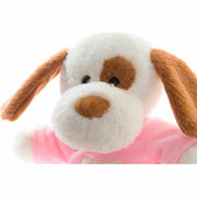Fluffy toy DKD Home Decor Blue Pink Polyester Dog (2 pcs) (10 x 10 x 22 cm)