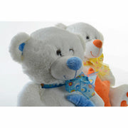 Teddy Bear DKD Home Decor Blue Orange Polyester Star Plastic Bear (2 Units) (20 x 20 x 30 cm)