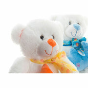 Fluffy toy DKD Home Decor Blue Orange Polyester Plastic Bear (2 pcs) (10 x 10 x 20 cm)