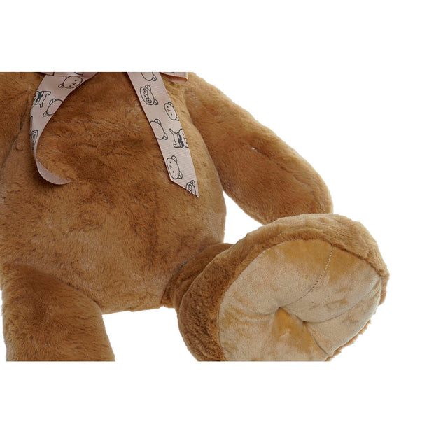 Fluffy toy DKD Home Decor Polyester White Dark brown Bear (20 x 25 x 45 cm) (2 pcs)