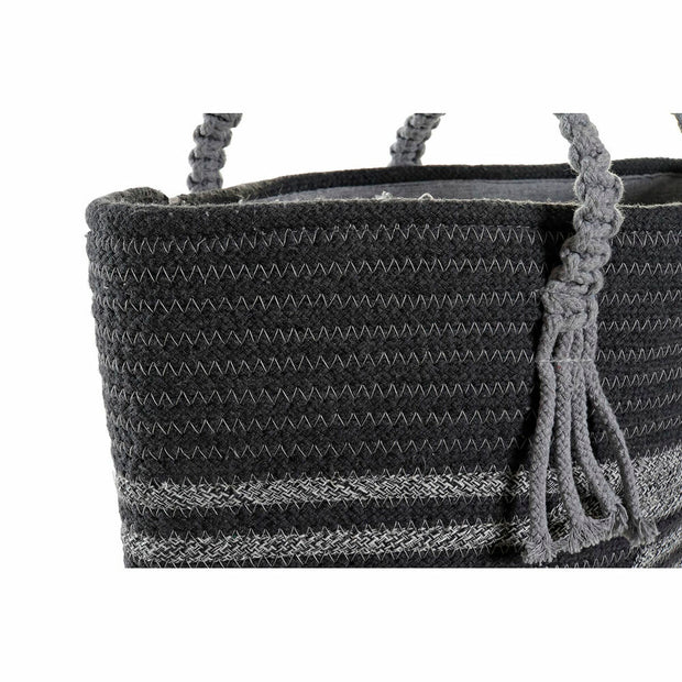 Bag DKD Home Decor Grey Cotton (48 x 16 x 36 cm)