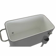 Fridge DKD Home Decor Grey With wheels Steel PP (56 L) (74 x 43 x 80 cm)