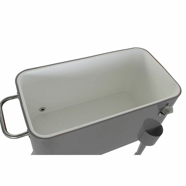 Fridge DKD Home Decor Grey With wheels Steel PP (56 L) (74 x 43 x 80 cm)