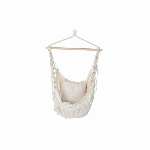 Hammock DKD Home Decor Beige Cotton Pinewood (90 x 90 x 135 cm)