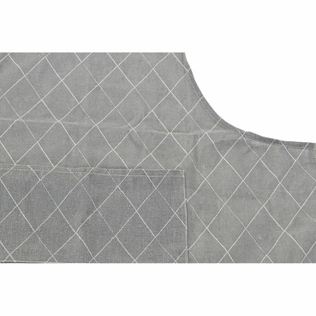 Schürze DKD Home Decor Grau Polyester Baumwolle Weiß (70 x 0,5 x 80 cm) (2 Stück)