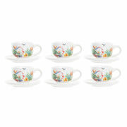 Satz von Kaffeetassen DKD Home Decor Metall Bunt Dolomite (180 ml)