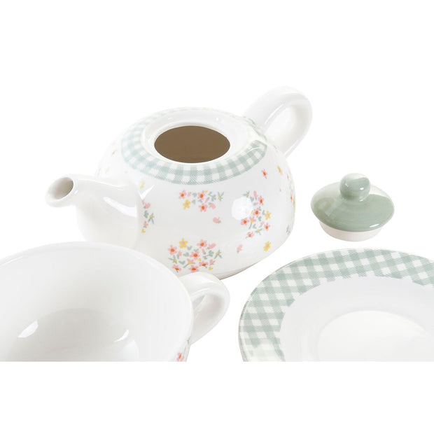 Teekanne DKD Home Decor Rot grün Gelb Dolomite (750 ml) (3 Stück)
