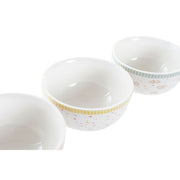 Schüssel DKD Home Decor Vichy Rot grün Gelb Dolomite (15 x 15 x 8 cm) (3 Stück)