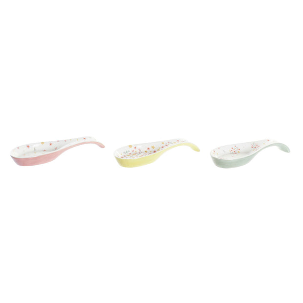 Löffelablage DKD Home Decor Blomster Dolomite (23 x 8 x 3 cm) (3 Stück)