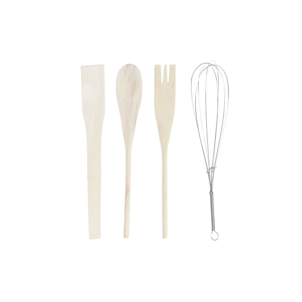 Küchenutensilien-Set DKD Home Decor Blomster MDF Dolomite (1 L) (12 x 12 x 22 cm)