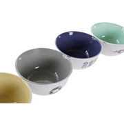 Schüssel DKD Home Decor Mediterraner Steingut (14 x 14 x 6,5 cm) (4 Stück)
