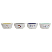 Schüssel DKD Home Decor Mediterraner Steingut (14 x 14 x 6,5 cm) (4 Stück)