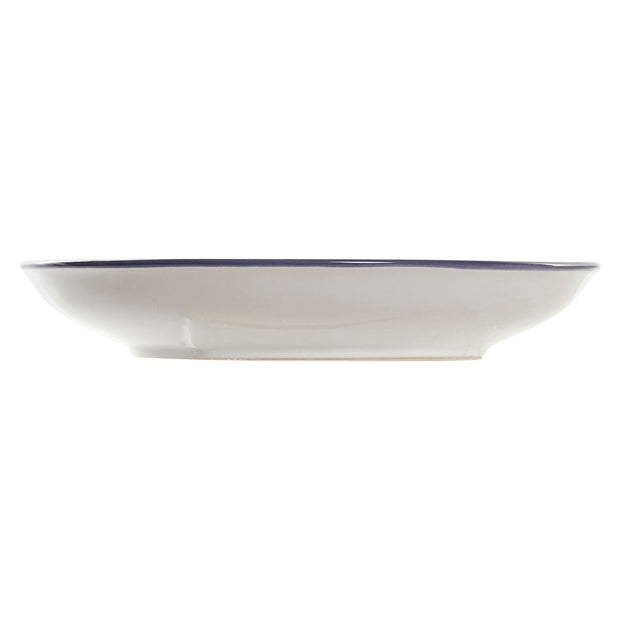 Suppenteller DKD Home Decor Marineblau Steingut (20 x 20 x 3 cm) (4 Stück)
