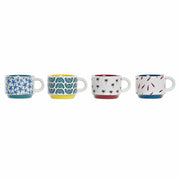 Satz von Kaffeetassen DKD Home Decor Bunt Steingut (150 ml)