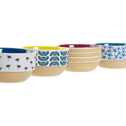 Schüssel DKD Home Decor Steingut Afrikaner (460 ml) (4 Stück)