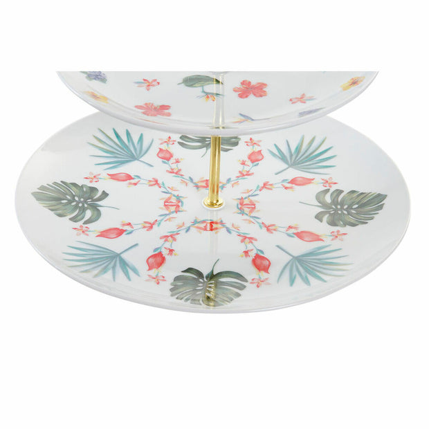 Obstschale DKD Home Decor Porzellan Metall (27 x 27 x 34 cm)