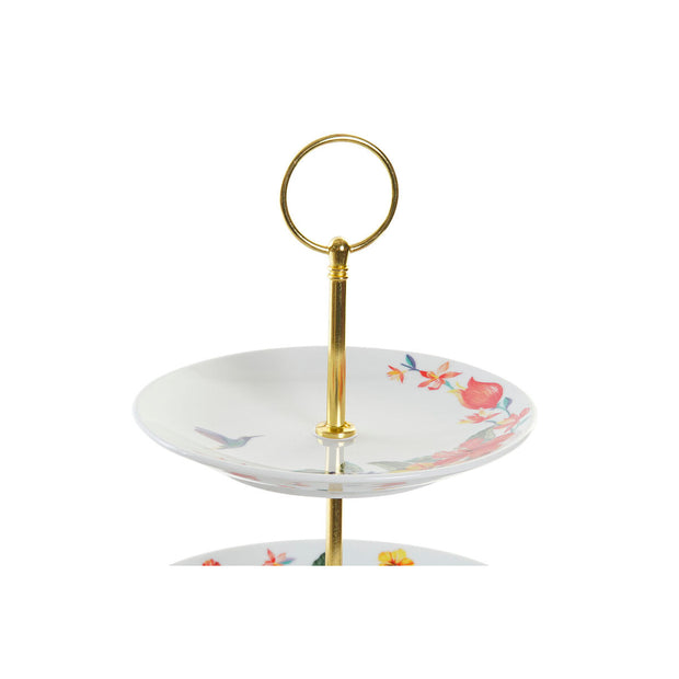 Obstschale DKD Home Decor Porzellan Metall (27 x 27 x 34 cm)