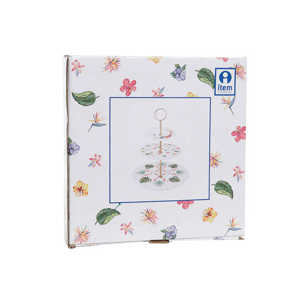 Obstschale DKD Home Decor Porzellan Metall (27 x 27 x 34 cm)