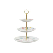 Obstschale DKD Home Decor Porzellan Metall (27 x 27 x 34 cm)