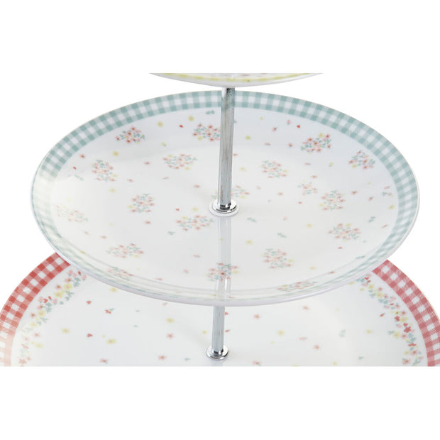 Obstschale DKD Home Decor Porzellan Metall (27 x 27 x 34 cm)