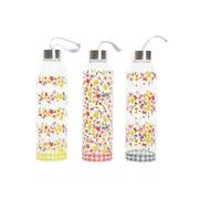 Wasserflasche DKD Home Decor Blomster Borosilikatglas (550 ml) (3 Stück)