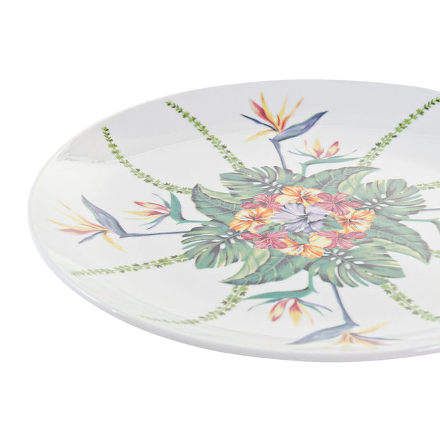 Geschirr-Set DKD Home Decor Tropical Porzellan (18 pcs)