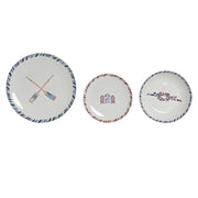 Geschirr-Set DKD Home Decor Marineblau Porzellan (18 pcs)