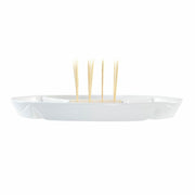 Tablett für Snacks DKD Home Decor natürlich Bunt Bambus Steingut Tropical (23,5 x 23,5 x 7 cm)