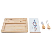Käsebrett DKD Home Decor Matrose Bunt Bambus Steingut (24,5 x 20 x 1,2 cm) (4 Stücke)