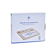 Käsebrett DKD Home Decor Matrose Bunt Bambus Steingut (24,5 x 20 x 1,2 cm) (4 Stücke)