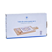 Käsebrett DKD Home Decor Bambus Steingut (21,5 x 11,8 x 1,5 cm) (3 Stücke)