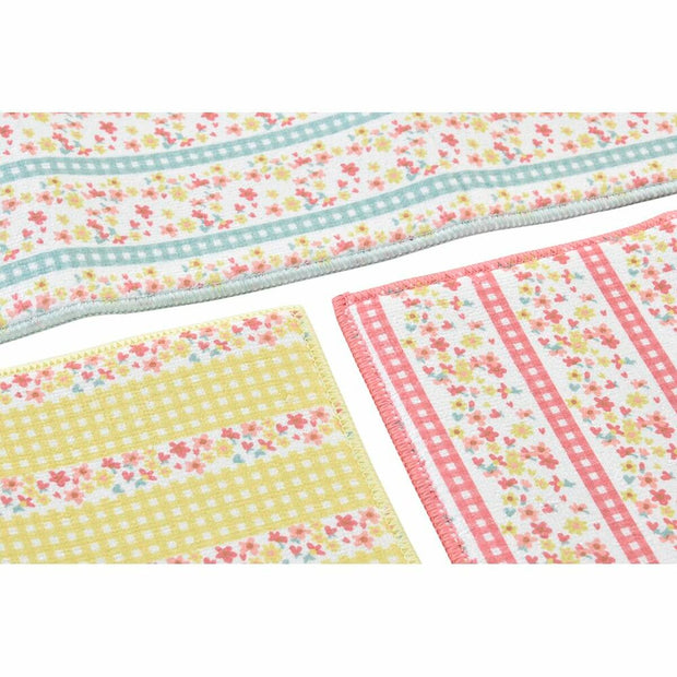 Matte DKD Home Decor Blomster Mikrofaser (50 x 38 x 0,7 cm) (3) (3 Stück)