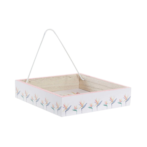 Serviettenring DKD Home Decor Tropic garden Metall MDF Bunt (18 x 18 x 4 cm) (2 Stück)