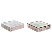 Teebox DKD Home Decor Kristall Metall MDF (24 x 24 x 6,5 cm) (2 Stück)
