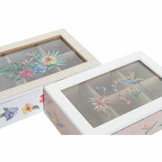 Teebox DKD Home Decor Kristall MDF (2 Stück) (23 x 15 x 7 cm)