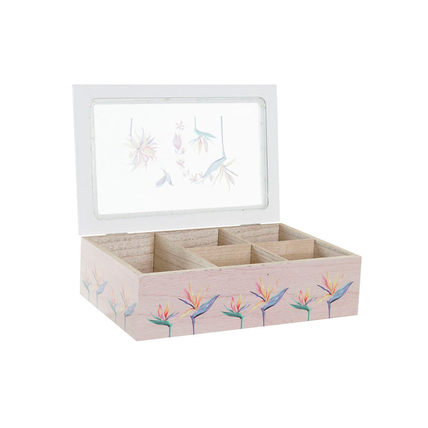 Teebox DKD Home Decor Kristall MDF (2 Stück) (23 x 15 x 7 cm)