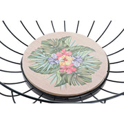 Obstschale DKD Home Decor Metall MDF (28 x 28 x 11 cm) (2 Stück)